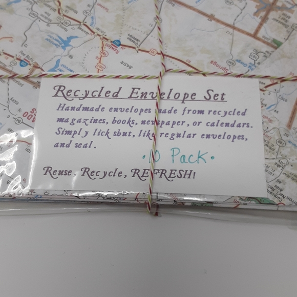 ♻️ Handmade Upcycled Envelopes Pack of 10 Recycled - Picture 6 of 6